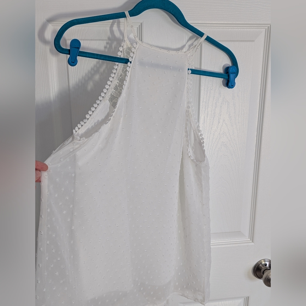 White Lace lined top - Picture 3 of 6